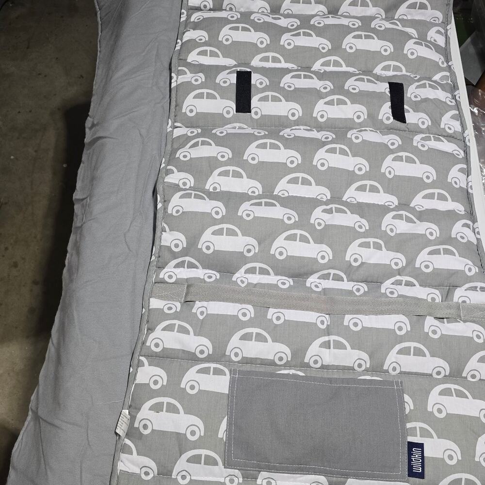 Wildkin brand kids' nap mat features a grey car pattern NWoT